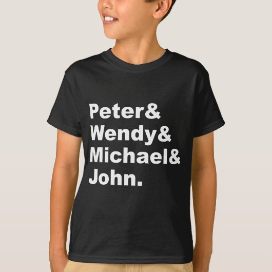 J.M. Barrie's Peter Pan | Peter Wendy Michael John T-shirt (Voorkant)