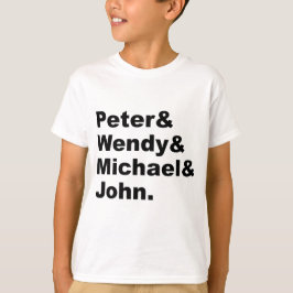 J.M. Barrie's Peter Pan | Peter Wendy Michael John T-shirt