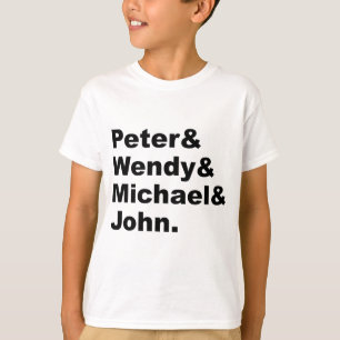 J.M. Barrie's Peter Pan   Peter Wendy Michael John T-shirt
