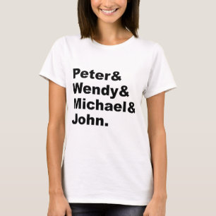 J.M. Barrie's Peter Pan   Peter Wendy Michael John T-shirt