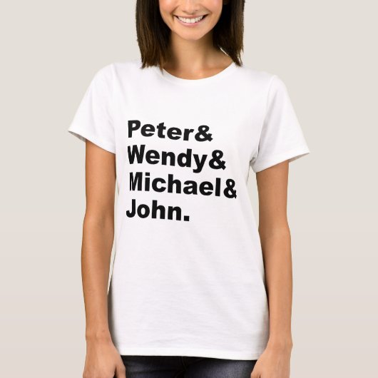 J.M. Barrie's Peter Pan | Peter Wendy Michael John T-shirt (Voorkant)