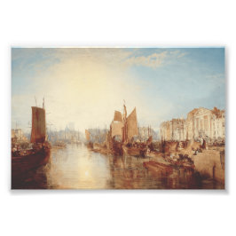 J.M.W. Turner: Haven van Dieppe Romantische Fijne Foto Afdruk