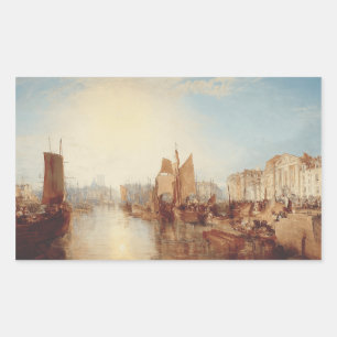 J.M.W. Turner: Haven van Dieppe Romantische Fijne Rechthoekige Sticker