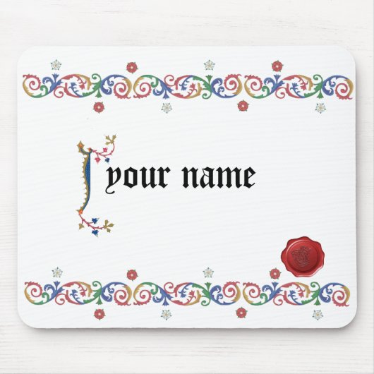 J middeleval Mouspad Muismat (Voorkant)