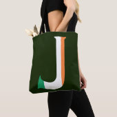 J Monogram bedekt met Ierse vlag stint Tote Bag (Dichtbij)