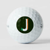 J Monogram bedekt op Ierse vlag tmtp5 gbcnt Golfballen (Voorkant)