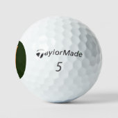 J Monogram bedekt op Ierse vlag tmtp5 gbcnt Golfballen (Logo)