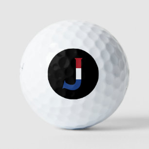 J Monogram bedekt op NLD Vlag op bk be6 gbcnt Golfballen