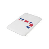 J Monogram bedekt op Union Jack Flag bmcnt Badmat (Gekanteld)
