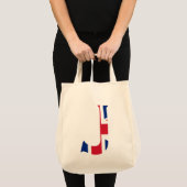 J Monogram bedekt op Union Jack Flag gtcnt Tote Bag (Voorkant (product))