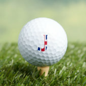 J Monogram bedekt op Union Jack Flag van gbcnt Golfballen (Insitu Shirt)