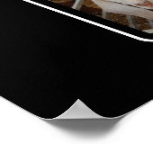 J Monogram Creëer Your Ewn 6 Photo Collage Black Poster (Hoek)