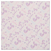 J monogram en gepersonaliseerde naam Jorden stof (Swatch)