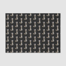 J Monogram Floral Weefselpapier