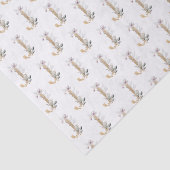 J Monogram Floral Weefselpapier Tissuepapier (Detail)