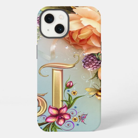 J Monogram iPad Air Case iPhone Hoesje (Achterkant)
