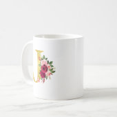 "J" Monogram koffie Mok (Voorkant links)