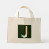 J Monogram op de Ierse vlag Mini Tote Bag (Achterkant)