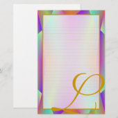 J Monogram "Op Paars podium" fijn gebondenheid Briefpapier (Voorkant / Achterkant)