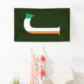 J Monogram overlay op Ierse vlag (v) bnrcnt Spandoek (Insitu)