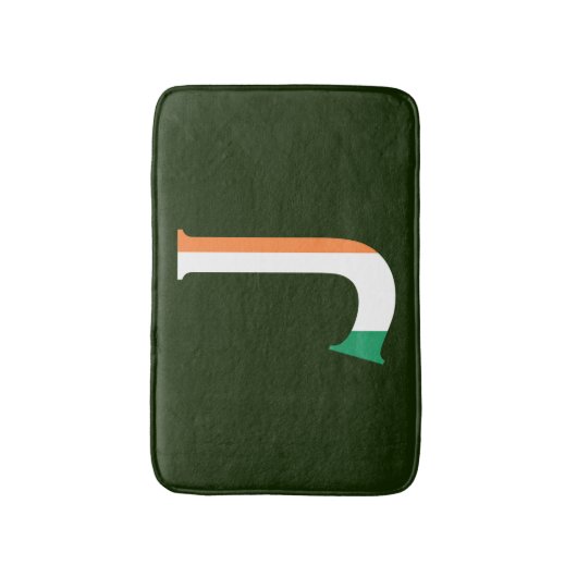 J Monogram overlay op Irish Flag bmcn Badmat (Voorkant Verticaal)