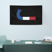 J Monogram overlay op NLD vlag op bk bnrcnt Spandoek (Beurs)