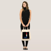 J Monogram overlay op NLD Vlag op bk gtcnt Tote Bag (Voorkant (model))