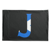 J Monogram overlay op Schotse Vlag pact Kussensloop (Achterkant)