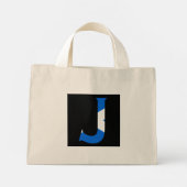 J Monogram overlay op Scottish Flag ttcn Mini Tote Bag (Achterkant)
