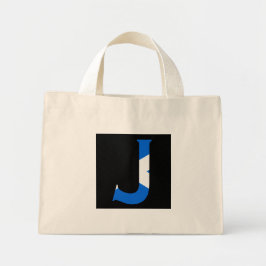 J Monogram overlay op Scottish Flag ttcn Mini Tote Bag