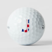 J Monogram overlay op Union Jack Flag tmtp5 gbcn Golfballen (Voorkant)