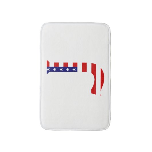 J Monogram overlay op USA Flag bmcnt Badmat (Voorkant Verticaal)