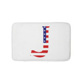 J Monogram overlay op USA Flag bmcnt Badmat (Voorkant)