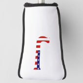 J Monogram overlay op USA Flag pcnt Golfheadcover (Draai 90)