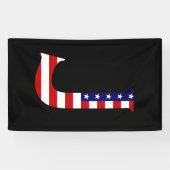 J Monogram overlay op VS Vlag (v) brcnt Spandoek (Horizontaal)