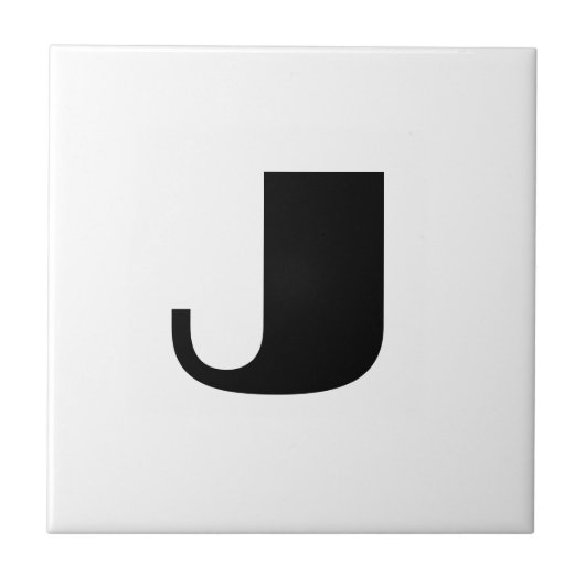 "J" monogram Tegeltje (Voorkant)