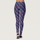 J monogrammed paarse gepatterde leggings (Achterkant)