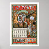 J P Coats Sewing Cotton  Advertisement Poster (Voorkant)