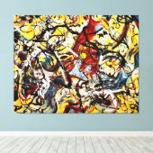 J.P. - Compositie met gieten I - 1943 - Canvas Afdruk (Insitu (Houten vloer))