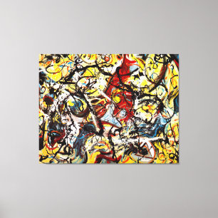 J.P. - Compositie met gieten I - 1943 - Canvas Afdruk