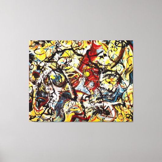 J.P. - Compositie met gieten I - 1943 - Canvas Afdruk (Voorkant)