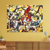 J. P. - Compositie met Gieten I - 1943 - Canvas Afdruk (Insitu (Woonkamer))