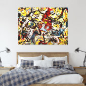 J. P. - Compositie met Gieten I - 1943 - Canvas Afdruk (Insitu (Slaapkamer))
