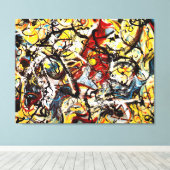 J. P. - Compositie met Gieten I - 1943 - Canvas Afdruk (Insitu (Houten vloer))