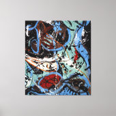 J.P. - Compositie met Pouring II - 1943 - Canvas Afdruk (Voorkant)