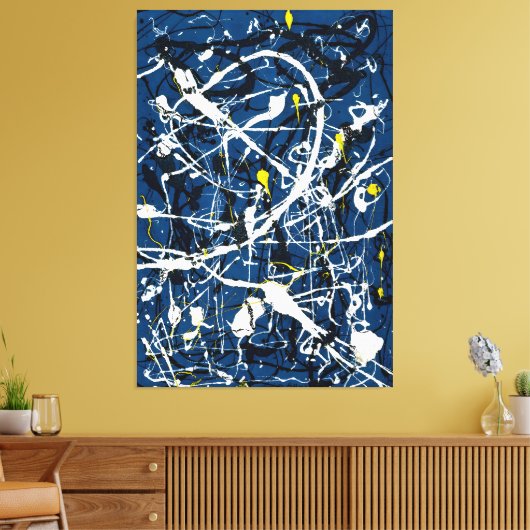 J. P. - Compositie nr. 16 - 1948 - Abstract - Canvas Afdruk (Insitu (Woonkamer))