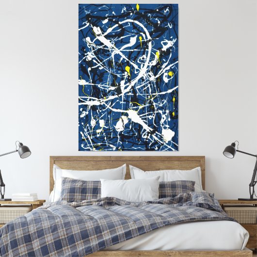 J. P. - Compositie nr. 16 - 1948 - Abstract - Canvas Afdruk (Insitu (Slaapkamer))