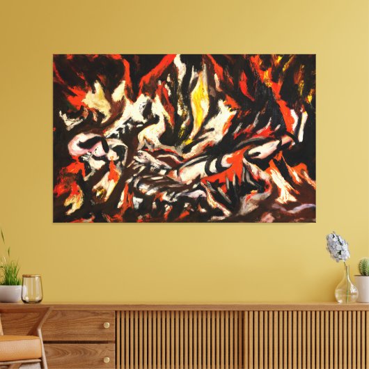 J. P. -  DE VLAM - c. 1934-38 - Abstract - Canvas Afdruk (Insitu (Woonkamer))