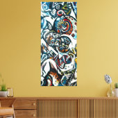 J. P. - GEBOORTE - ca. 1941 - Abstract expressioni Canvas Afdruk (Insitu (Woonkamer))