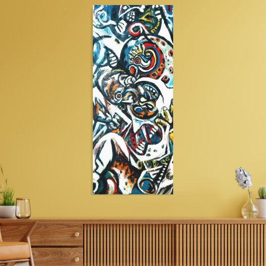 J. P. - GEBOORTE - ca. 1941 - Abstract expressioni Canvas Afdruk (Insitu (Woonkamer))